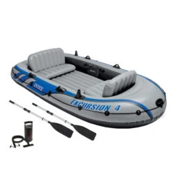 BATEAU GONFLABLE INTEX EXCURSION 4 + 2 AVIRONS + GONFLEUR 11 BATEAU GONFLABLE INTEX EXCURSION 4 + 2 AVIRONS + GONFLEUR -Flots Évasion bateau gonflable intex excursion 4 2 avirons gonfleur 2