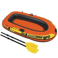 BATEAU GONFLABLE INTEX EXPLORER PRO 200 + 2 RAMES + GONFLEUR -Flots Évasion bateau gonflable intex explorer pro 200 2 rames gonfleur 3