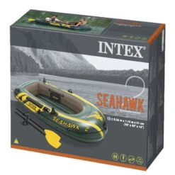 BATEAU GONFLABLE INTEX SEAHAWK 2 + 2 RAMES + GONFLEUR -Flots Évasion bateau gonflable intex seahawk 2 2 rames gonfleur 2