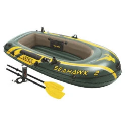 BATEAU GONFLABLE INTEX SEAHAWK 2 + 2 RAMES + GONFLEUR -Flots Évasion bateau gonflable intex seahawk 2 2 rames gonfleur 3