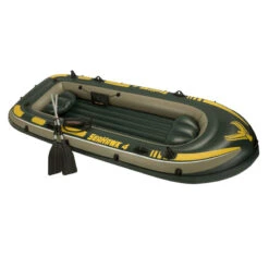 BATEAU GONFLABLE INTEX SEAHAWK 4 + 2 RAMES + GONFLEUR -Flots Évasion bateau gonflable intex seahawk 4 2 rames gonfleur 4